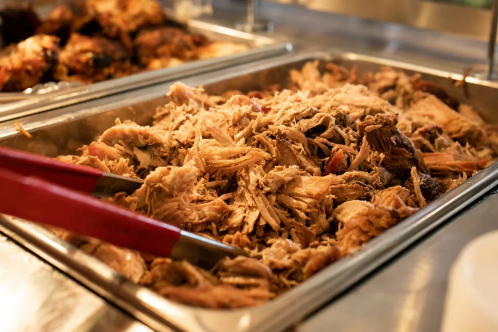 Pernil in a hotel pan