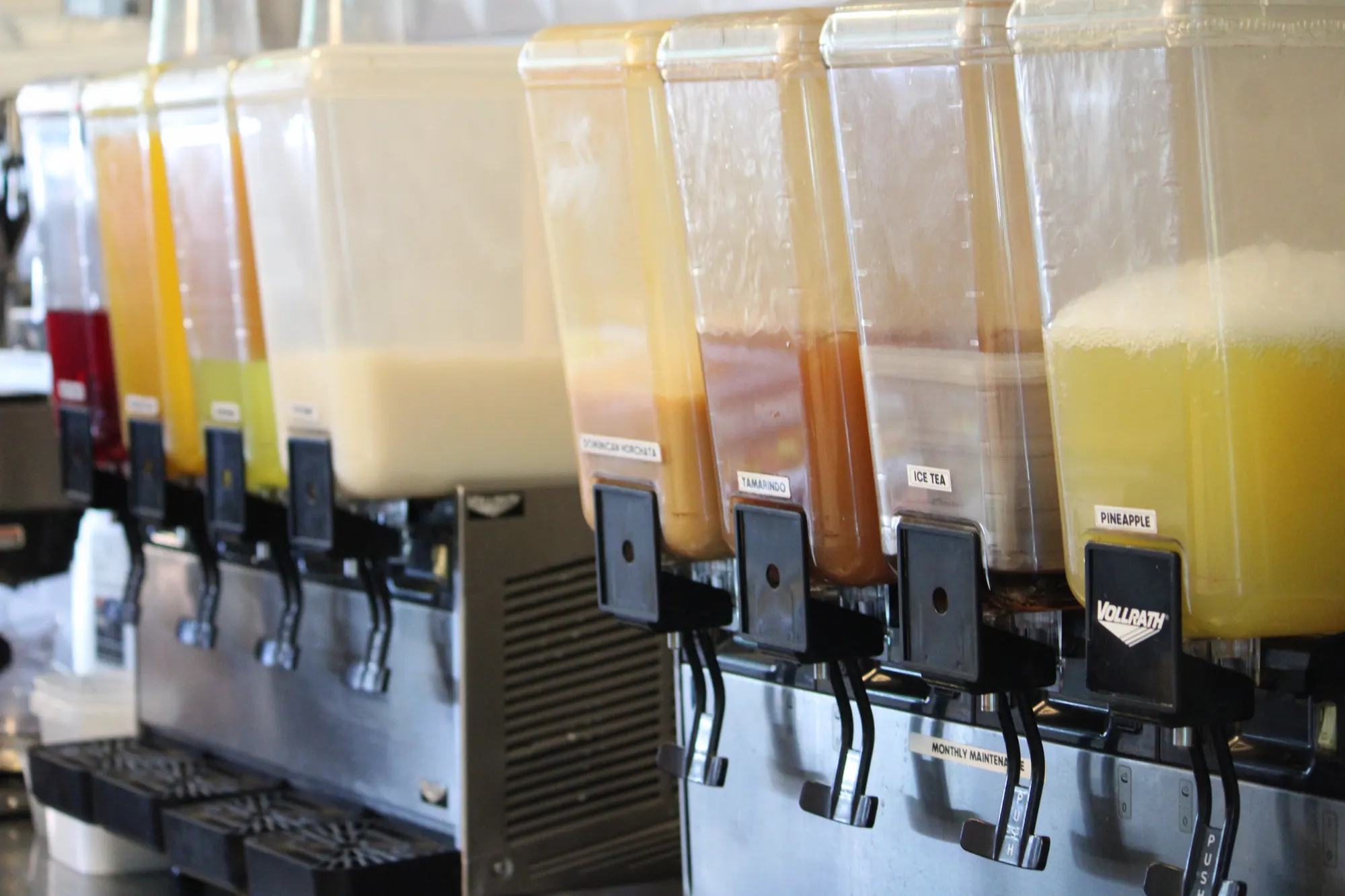 Pineapple, tamarind and passion fruit juices
