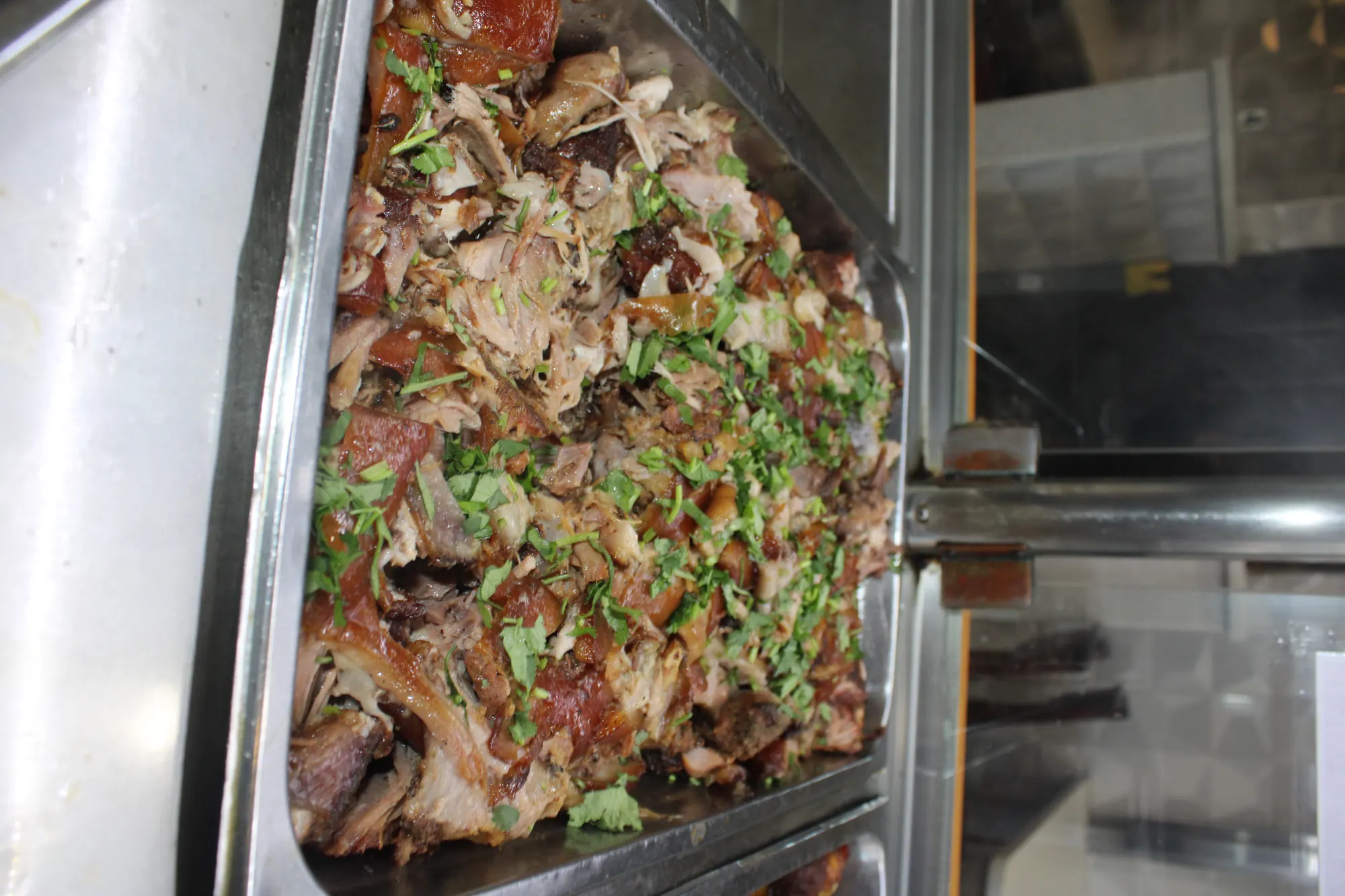 Pernil with fresh herbs