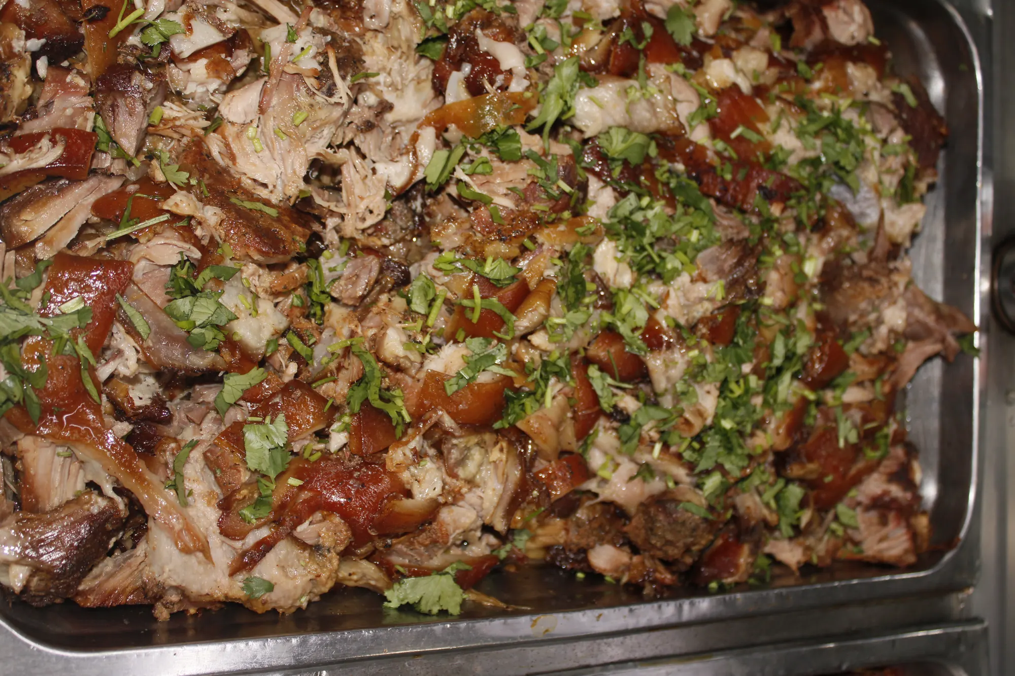 Close-up of pernil