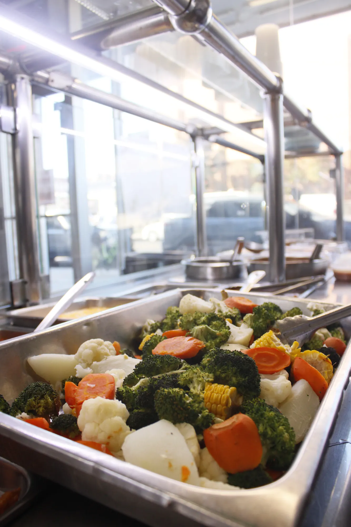 Broccoli, carrots and cauliflower